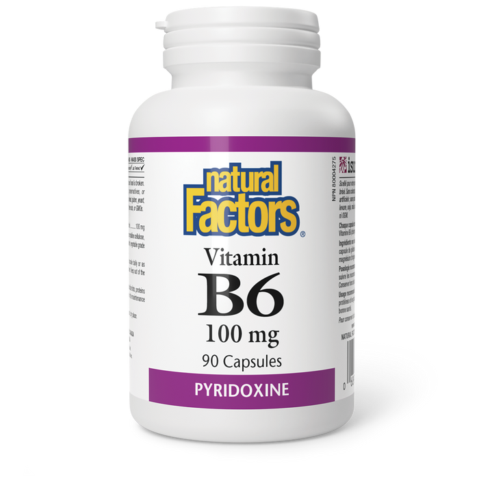 Natural Factors Vitamin B6 100 mg 90 Capsules