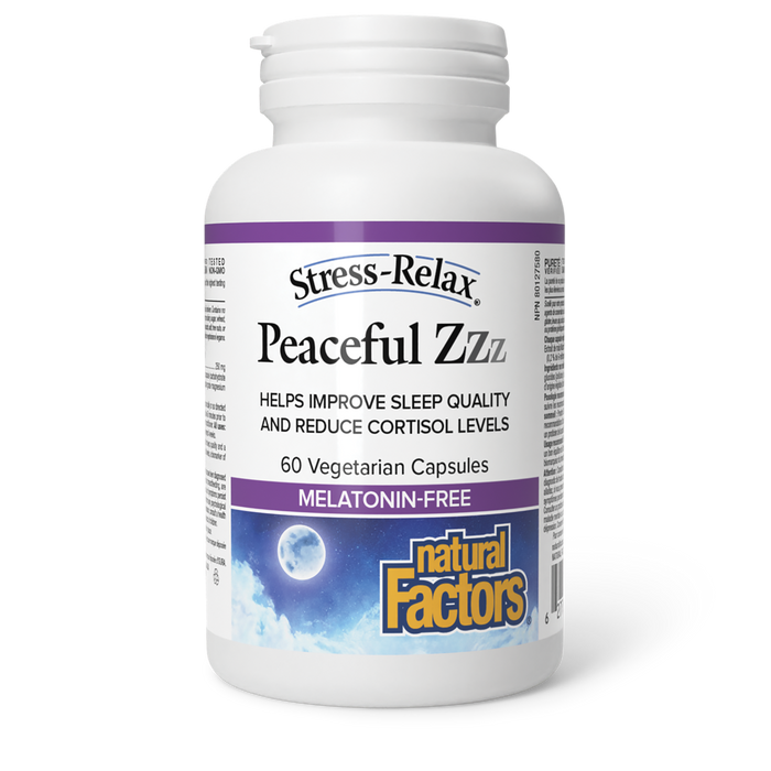 Natural Factors Peaceful Zzz 250 mg 60 Vegetarian Capsules