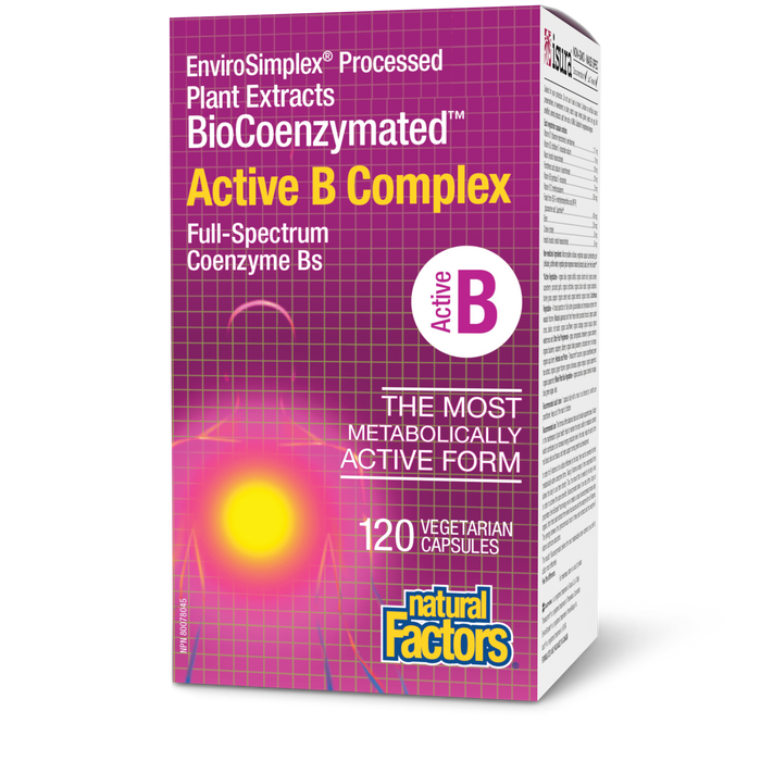 Natural Factors BioCoenzymated™ Active B Complex  120 Vegetarian Capsules