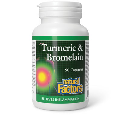 Natural Factors Turmeric & Bromelain 90 Capsules