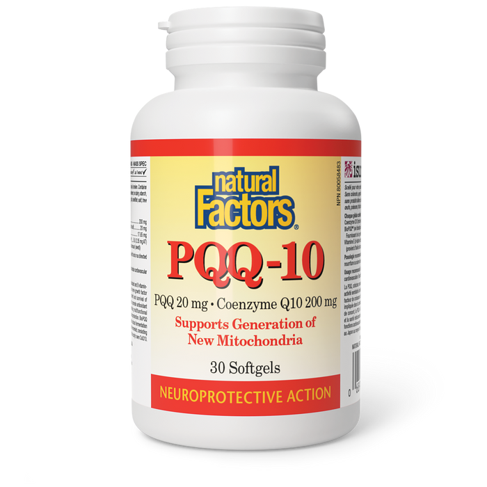 Natural Factors PQQ-10 PQQ 20 mg Â· Coenzyme Q10 200 mg 30 Softgels