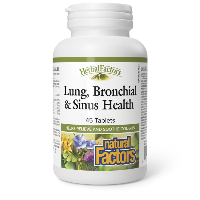 Natural Factors Lung, Bronchial & Sinus Health  45 Tablets