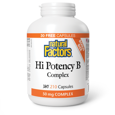 Natural Factors Hi Potency B Complex 50 mg 210 Capsules