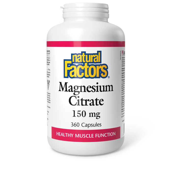 Natural Factors Magnesium Citrate 150 mg 360 Capsules