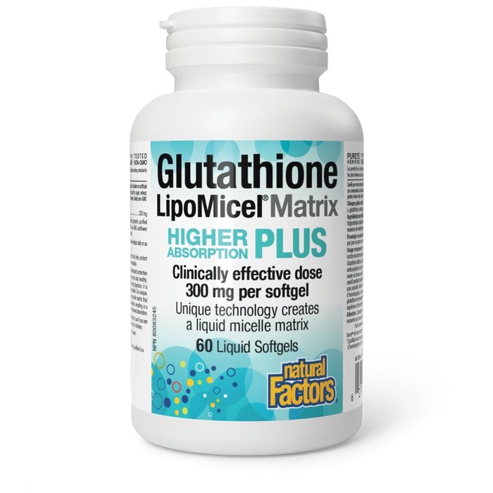 Natural Factors Glutathione LipoMicel Matrix 300 mg 60 Liquid Softgels