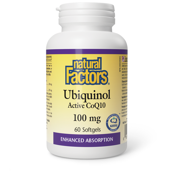 Natural Factors Ubiquinol Active CoQ10 100 mg 60 Softgels