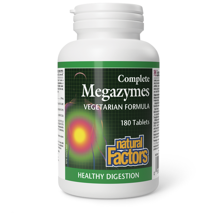 Natural Factors Complete Megazymes Vegetarian Formula  180 Tablets