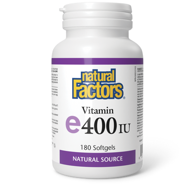 Natural Factors Vitamin E Natural Source 400 IU 180 Softgels