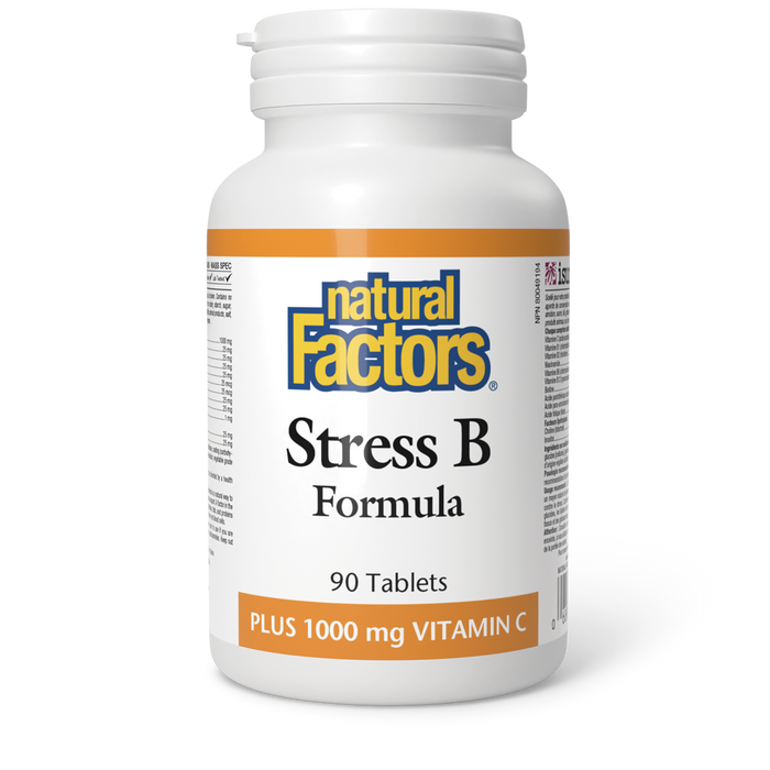 Natural Factors Stress B Formula Plus 1000 mg Vitamin C 90 Tablets