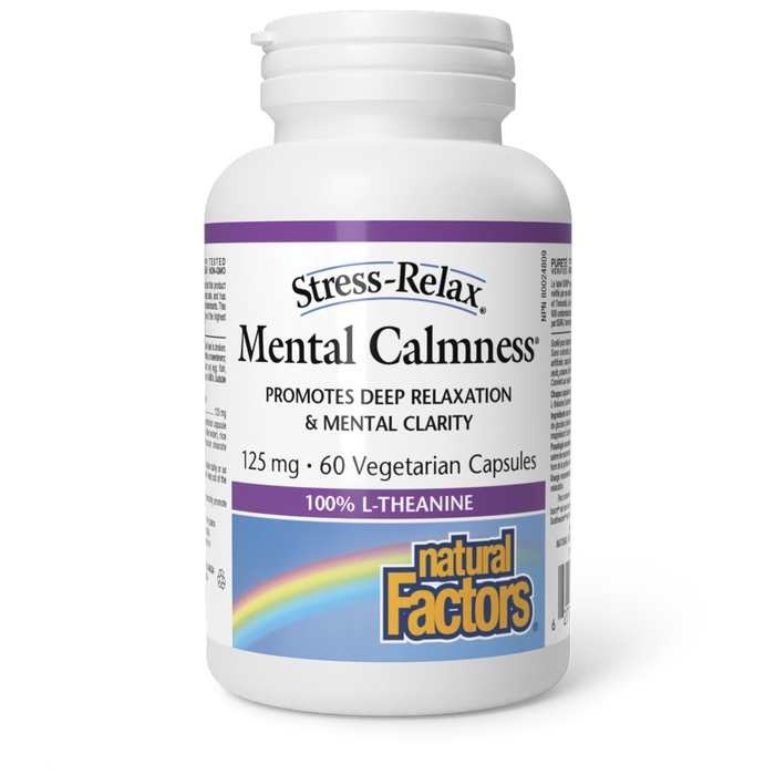 Natural Factors Mental Calmness 125 mg 60 Vegetarian Capsules