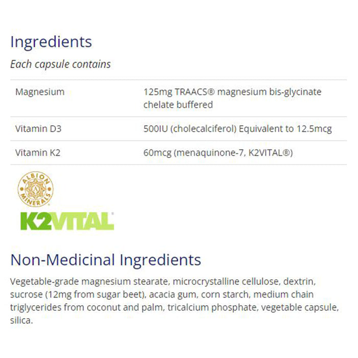 CanPrev Magnesium + Vegan D3 & K2 90 v-caps