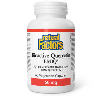 Natural Factors Bioactive Quercetin EMIQ 50 mg 60 Vegetarian Capsules