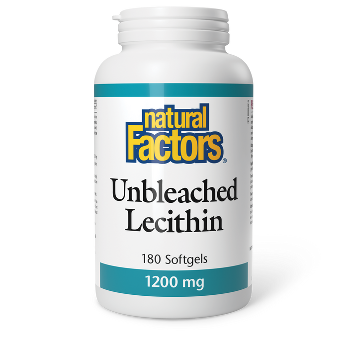 Natural Factors Unbleached Lecithin 1200 mg 180 Softgels