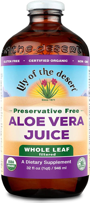 Lily of the Desert Aloe Vera Juice Whole Leaf Preservative Free 946mL