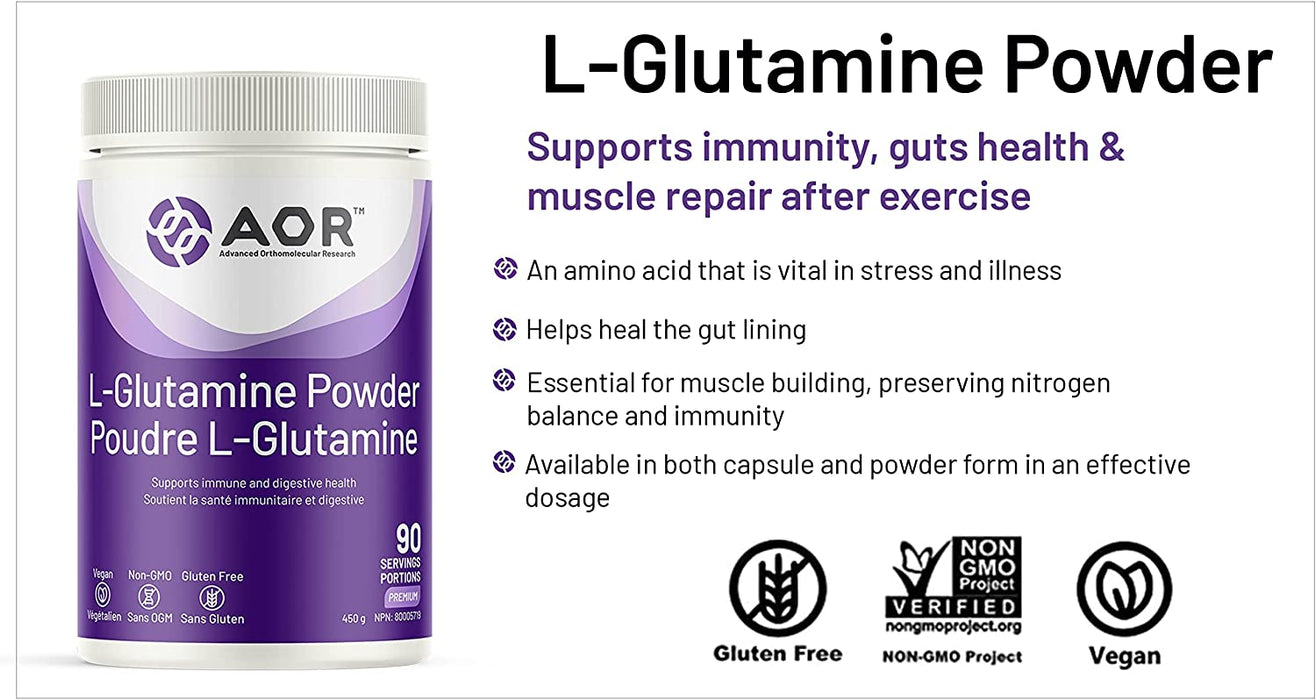 AOR L-Glutamine Powder 450g