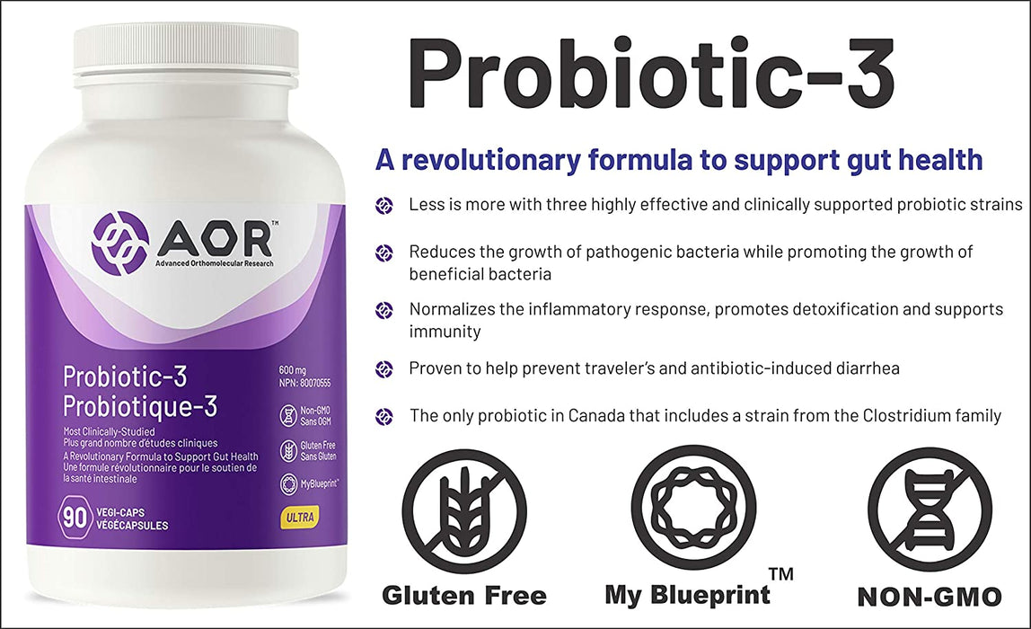 AOR Probiotic-3 90 Veggie Caps